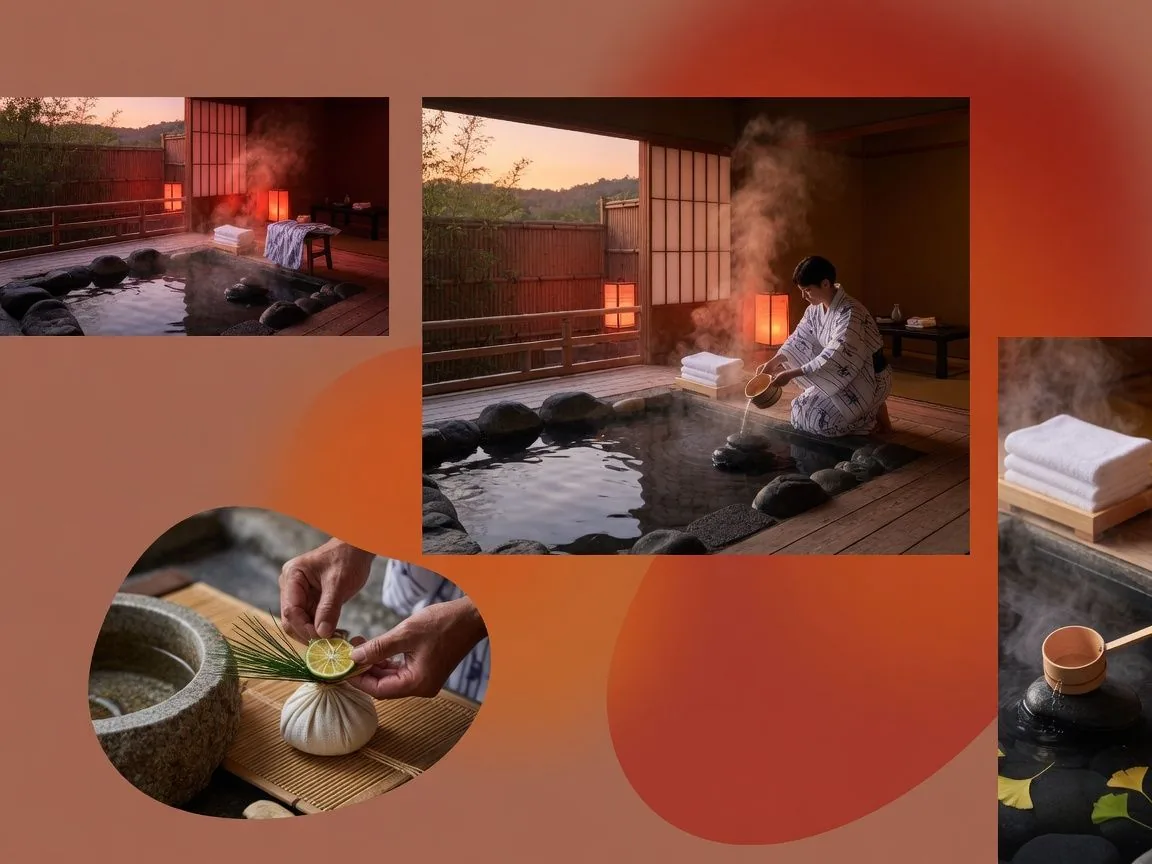 Traditional Japanese ryokan with thermal spring