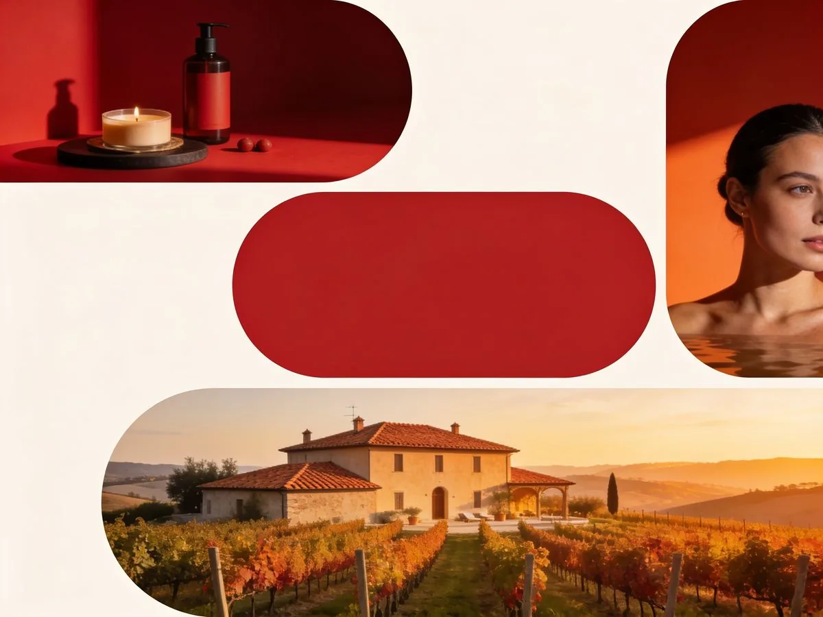 Tuscan villa with vineyard views